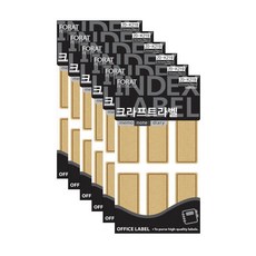 쁘띠팬시 크라프트라벨 견출지 20-K219, 갈색, 14개입, 6개