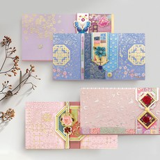 From&To 花朵拼布零用錢信封 4件組 FB225-1234, 混合顏色, 1套