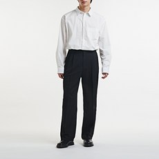 맨투고 남성용 세미 와이드 투턱 슬랙스
