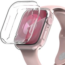 諾亞特 Apple Watch 相容 全覆蓋 TPU 果凍保護殼 2入, 2個, 透明