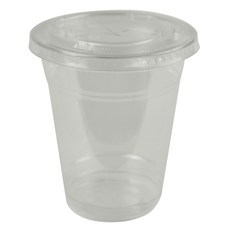 아이엔피 PET 아이스컵 바디 + 평면타공 뚜껑 세트 98mm, 420ml, 50개