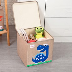 스윗조이 동물 친구들 수납 박스 스툴 의자, 푸른공룡