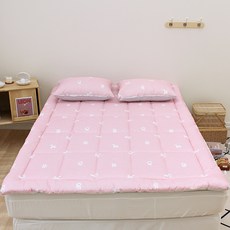 CHOUETTROOM 可整件水洗床褥床墊, 比熊犬 粉紅色