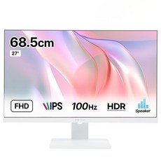 인터픽셀 FHD IPS 100Hz PURE 게이밍 모니터 화이트, IP2726(일반), 68.5cm