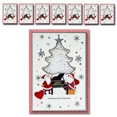 Yeongwon 聖誕節泡棉板卡片 + 信封 C15-7, 8套, 混合顏色