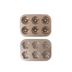 O'cheers 居家烘焙甜甜圈模具 + 貓咪果凍模具套組, 1套