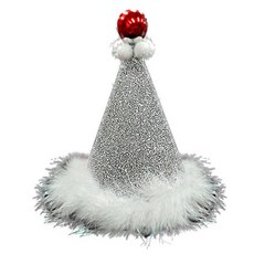 閃亮亮毛球派對帽 紅色, 2個, 混合顏色