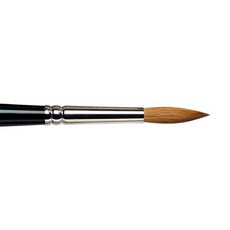 WINSOR&NEWTON 溫莎牛頓 科林斯基紫貂水彩筆系列 7 圓形短柄 WI5007007, 7號, 1組