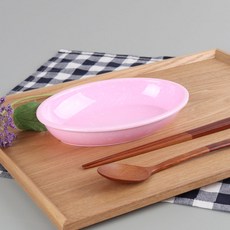 CookCha 復古韓式小吃店餐具 年糕血腸炸物盤A款, 4個, 粉色