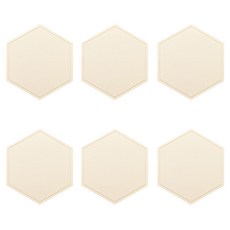 벨로비 육각형 실리콘 컵 받침대 코스터 6P 케이스 포함, 화이트
