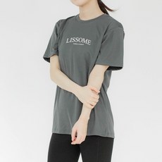 험블스튜디오 여성용 기능성 리썸 레터링 냉감 여름옷 반팔티 IMUD93300