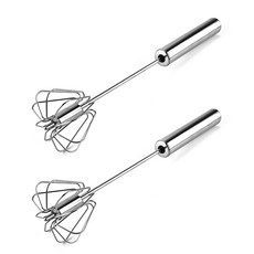 不鏽鋼半自動打蛋器, 銀色, 2個