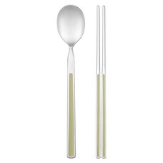COMELY 圓形單人餐具組, 薄荷綠, 1個, 湯匙 + 筷子