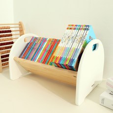 kienvy 圓形實木兒童書架, 天然木質, 1層