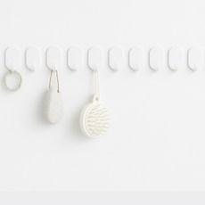 모나코올리브 모노 라운딩 철제 후크, 화이트, 10개