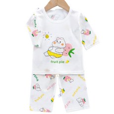 JOY MULTI 孩童印花7分袖T恤+7分褲居家套裝