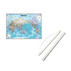 지도닷컴 세계지도행정 110 x 78 cm + 우드족자 세트 화이트우드, 1세트