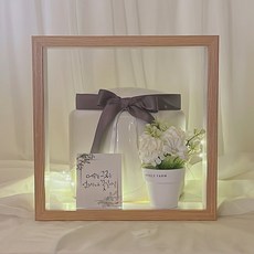 러블리팜 조화 알룸믹스 납골당 꾸미기 모음세트, 화이트, 1세트