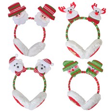 PARTYSHOW 高級聖誕髮箍耳罩 4款, 混色, 1套