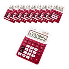 타임버드 데스크탑 컬러 계산기 SJC-20NC, 레드(SJC-20NC RD), 10개