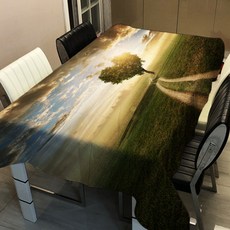 I Love Home 景觀印花方形家用桌布, TYPE4, 40 x 40 cm