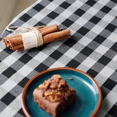 寬幅 20支 色織棉 Mona 布料, 黑色格紋 1545, 1個