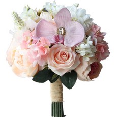 Minsung Company假花新娘寶石婚禮拍攝花束花束, 混色