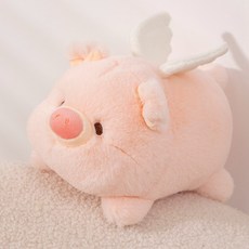 순잠 큐티 천사 날개 달린 돼지 인형, 핑크, 1개, 20cm