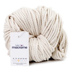 미소털실 미소니트 마크라메실 코드 코튼 로프 5mm 120합, 무지, 1개