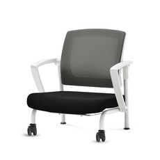 체어포커스 슬라이딩 좌식의자 C530, 화이트(팔걸이) + 블랙(등받이) + 고급 블랙(방석), 1개