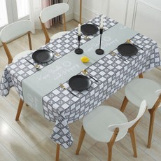 마켓A 노르딕 라임 멀티플 패턴 테이블커버, TYPE10, 80 x 120 cm, 1개