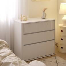 파로마 다리오 와이드 속깊은 빅수납 3단 서랍장 방문설치, 템바화이트, 3개