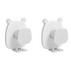 생활나비 동글동글 심플한 큐티 곰돌이 칫솔꽂이, 화이트, 2개