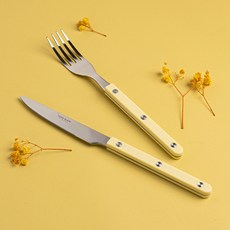 TINNY BLANC Reve 單人西式晚餐餐具組, 1套, 餐叉 + 餐刀, 萊姆綠