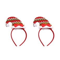 聖誕老人朋友小精靈迷你帽 多種圖案髮箍 髮飾, A款, 2個