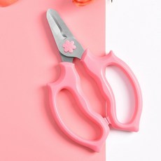 彩虹粉彩花朵可愛園藝剪刀 粉紅色, 1個