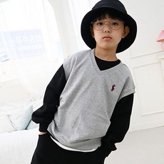 sonyun market 男童用Polzen刺繡寬鬆版背心