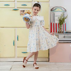 Bebezoo 女童用透氣我愛你兔子連身裙