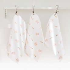 AttiRabbit 嬰兒用便攜式防水副食品餐桌墊 20入, 白色, 3個