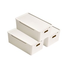 EASY&FREE 舒適生活收納盒, 花白色, 3個