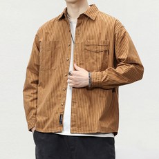 마켓에이 남성용 온드 스트라이프 셔츠 T25SS3-A1799