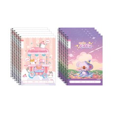 ibis 女童用小學纖薄寬格無標題筆記本 11762 2款 x 5入, 棉花糖, 無尾熊, 1套