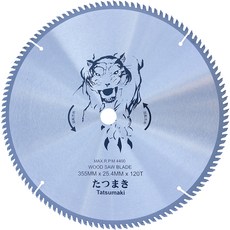 타쓰마끼 목재용 원형톱날 355 x 25.4 x 3 mm, 1개