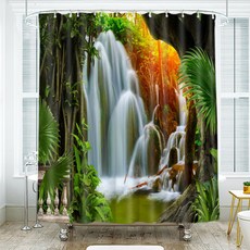瀑布印花浴簾 A_RD_868 3D, 1個