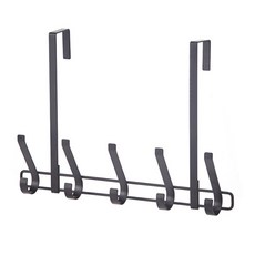 圓弧纖薄門後掛架, 黑色, 1個