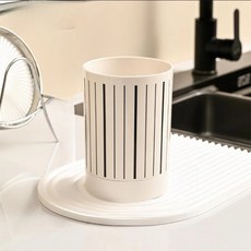 American Road 北歐圖案瀝水餐具筒 RK2297, 1個, 線條