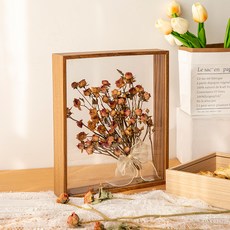 Teribo 高級透明乾燥花相框 A4, 1個, 胡桃色