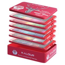 KALOUR 高級柔和觸感彩色鉛筆, 1個, 180色