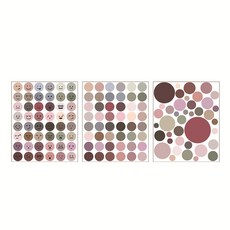 아이앤 다꾸 라운드 스티커 3종 세트, 1, 1세트