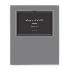 모멘트 접착식 흑지 포토앨범 비비드, 15매, 그레이, 1개